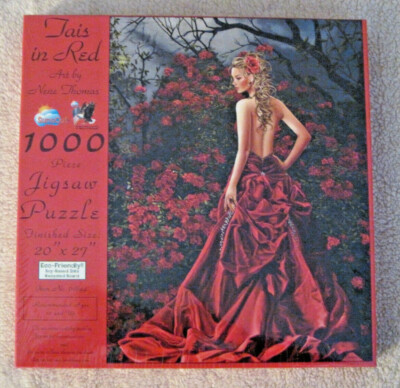 TAIS IN RED 1000 PIECE JIGSAW PUZZLE SUNSOUT MADE IN USA NEW SEALED ECO FRIENDLY
