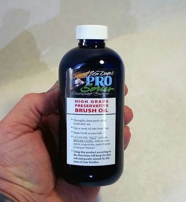 ANDREW MACK / VON DAGO "PRO-SERIES" KAFKA Pro Series *Natural Preservative* 8oz BRUSH OIL - Lettering Pinstriping Brushes