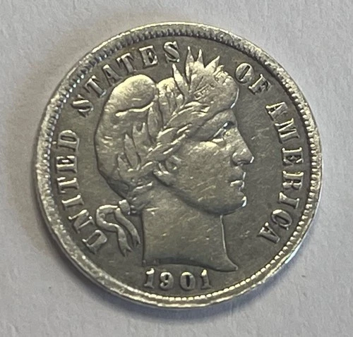 1901-S Barber Dime - Nice Higher Grade Key Date 10C; Y081