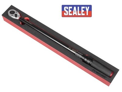 Sealey Drehmomentschlüssel 1/2'' schwarz Mikrometer 60-330Nm kalibriert Eva Schaum STW905B