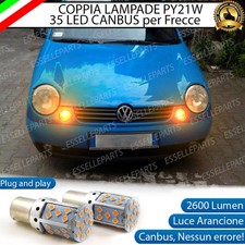 COPPIA LAMPADE FRECCE ANTERIORI LED VOLKSWAGEN LUPO PY21W BAU15S CANBUS NO ERROR