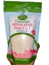 Good Tierra Extra Fine Himalayan Pink Salt 1 lb / 454 g Bag 100% Natural VEGAN