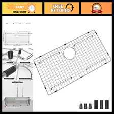 28-3/8 x 14-3/16 Sink Bottom Grid, Rear Drain, Corner Radius 3/8 , Kitchen Sin