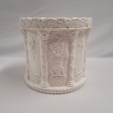 Vintage M&S Decorative Ceramic Planter Flower Cream Plant Pot Vase Renaissance