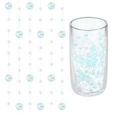 16 Feet Artificial Pearl String, Faux Pearl Beads Vases Filler, Light Blue