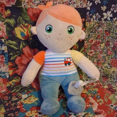 LITTLE TOWN 14 ZOLL BABY JUNGE PUPPE ROTE INGWERHAARE ZUG STRAMPLER STOFFTIER PLÜSCHTIER ALDI