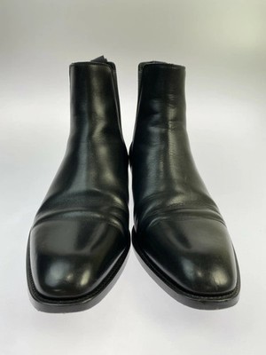 SAINT LAURENT Stiefel 443208 Side Gore WYATT 30Chelsea Boots Leder Schwarz Gr...