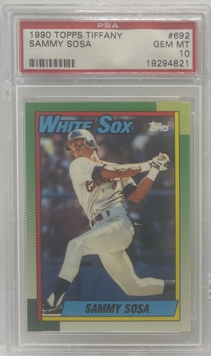 1990 Topps Tiffany Sammy Sosa Rookie RC #692 White Sox PSA 10 GEM MINT GRADED