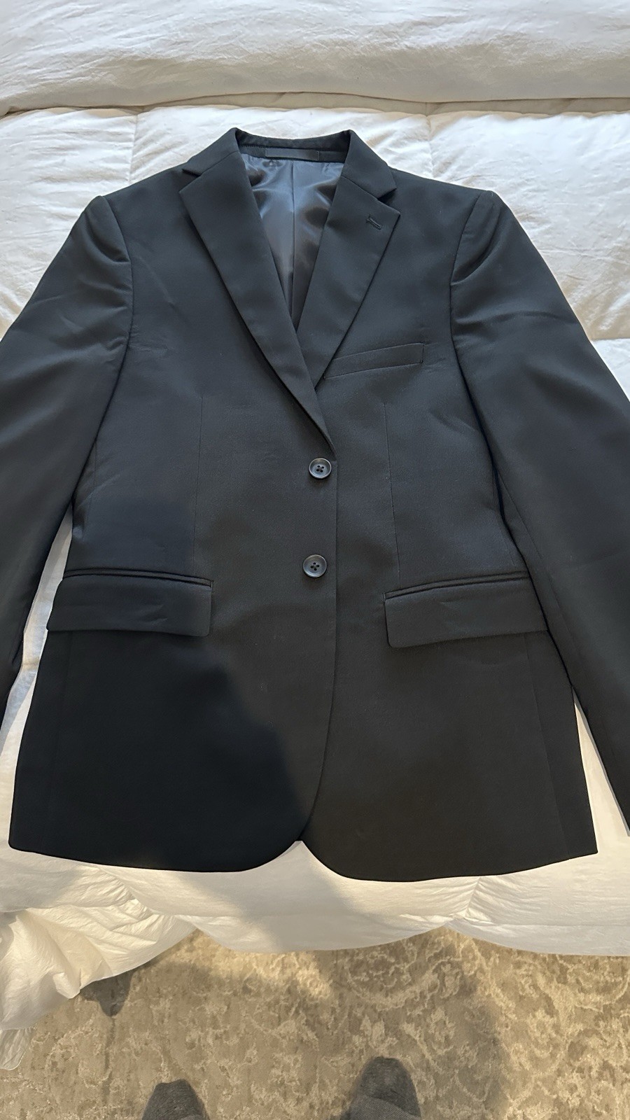 Kenneth Cole Reaction Suit Youth Boys16R Black Techni-Cole 2