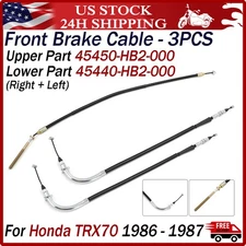 For Honda TRX70 86-87 Front Upper Lower Brake Cable Kit Fourtrax70 45450-HB2-000
