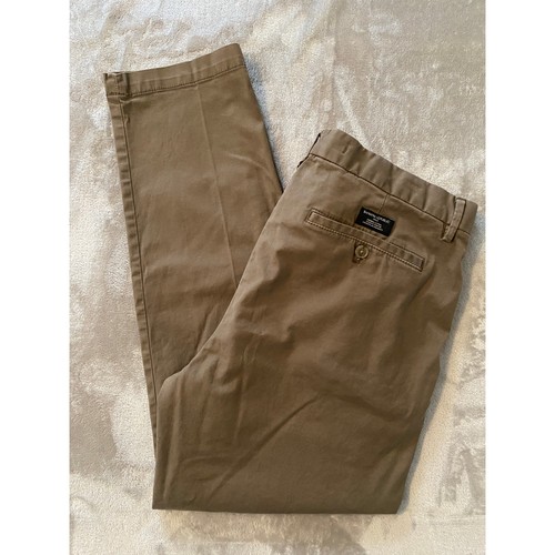 Banana Republic Chino 36x30 Earthy Brown Lived-In Slim Fit Pants Stretch Twill