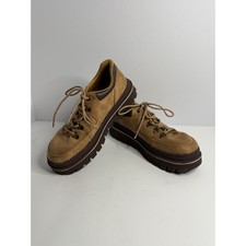 Vintage Skechers Jammers Tan Brown Chunky Platform Lug Sole Sneakers Y2K 90s