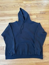 Vintage Russell Athletic Black Hoodie Womens XL Blank Made In USA