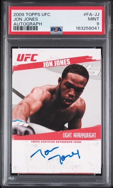 2009 TOPPS UFC AUTOS #FA-JJ JON JONES PSA 9 AUTO view 5