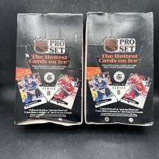 2 Boxes Of 1990-91 NHL Hockey Pro Set Series 2, 36 Sealed Packs In Each Box.