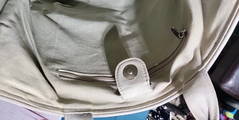 Cartera de campo francesa Pierre Deux con asas azul Foto 4 de 4