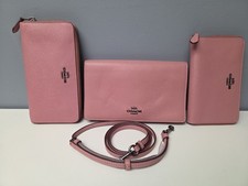 Coach pink wallet and purse set