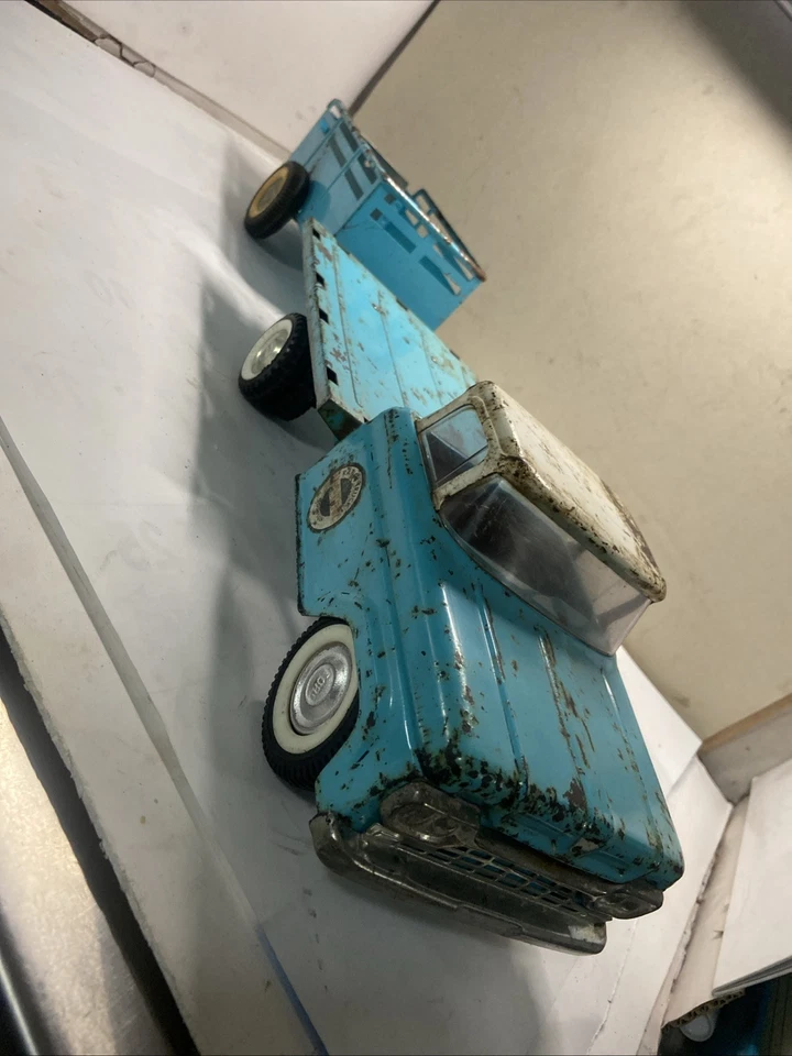 Vintage 1960s Nylint Ford Ranch Truck With Trailer Pressed Steel - Image 4 of 4