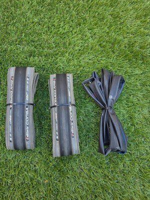 Vittoria Corsa grau faltbare Rennradreifen & Schläuche x2, 700x25c, nagelneu!!!