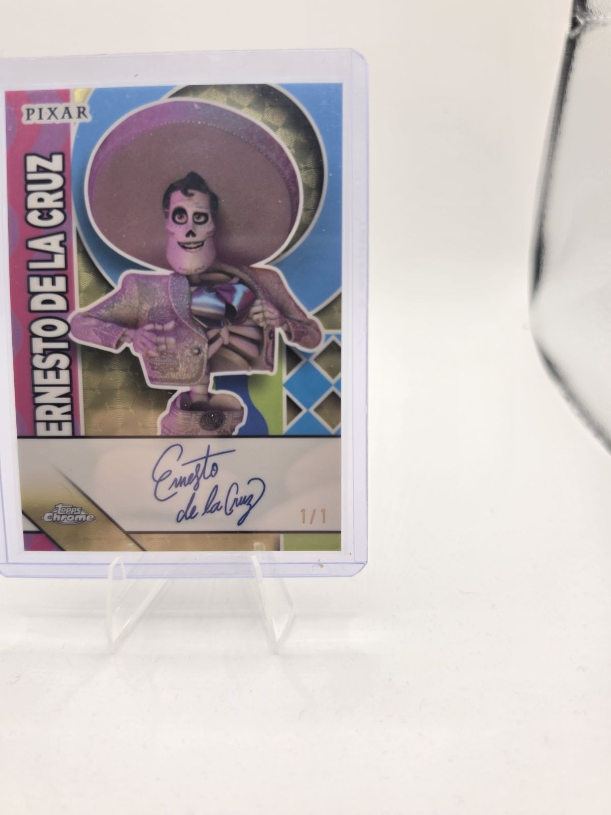 2026 Topps Chrome Disney - Facsimile Auto Ernesto De La Cruz 1/1 Superfractor view 5