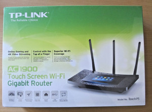 TP-Link AC1900 Routeur Wi-Fi sans fil Gigabit avec touche de configuration d'écran tactile P5