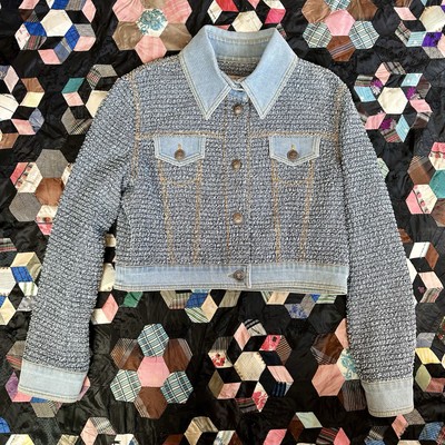 CHANEL 春夏ジャケット　42サイズ Vintage Chanel Jacket 2018 size eu 42 denim and tweed runway