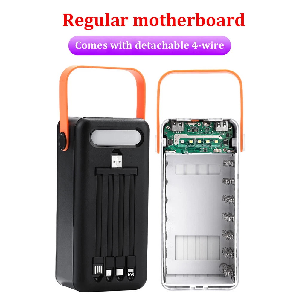 Power Bank DIY Case Kit with 21x18650 Battery Support Fast Charging Detachable Shell Box for Custom Builds