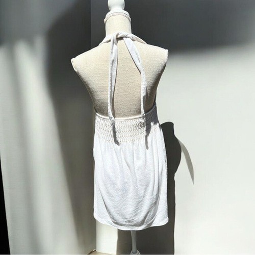 🌻Y2K Baby Phat weiß Frottee Neckholder Badeanzug Überwurf Größe Medium - Bild 6 von 10