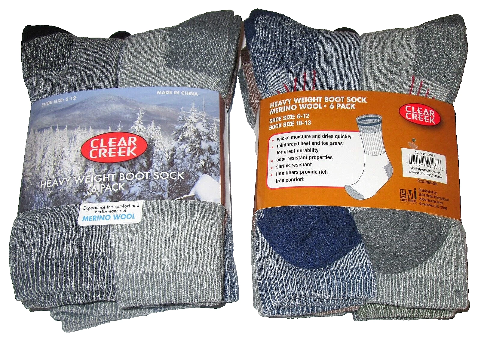 6 Pairs Mens Merino Wool Blend Heavy Duty Cushioned Mid Calf Thermal Boot Socks
Opens in a new windo