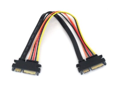 SATA 22 Pin Male to SATA 22 Pin Male - 8 Inch Cable