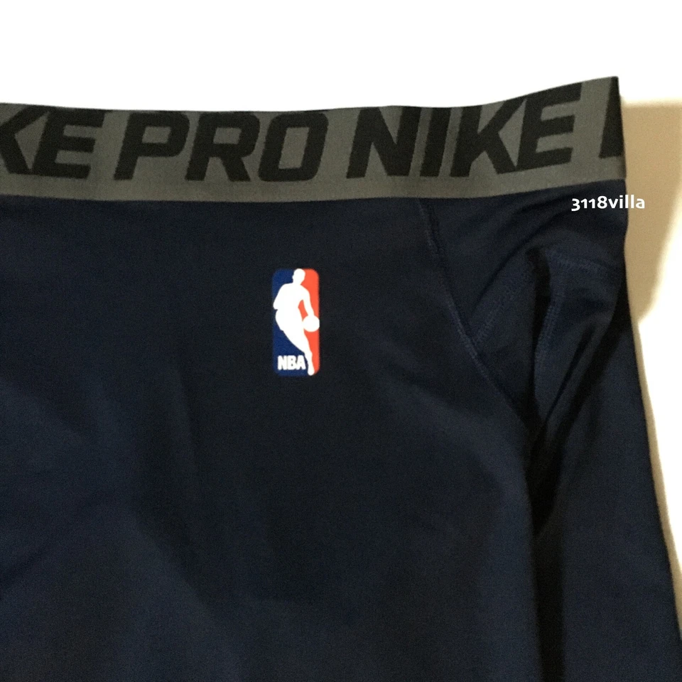 Nike NBA Men's Basketball Compression Training Tights Shorts Navy Blue 2XL 2XLT - Image 4 of 4