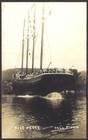 Schooner Blue Peter RPPC 1917 Camden, Maine Wrecked 1921 Uruguay
