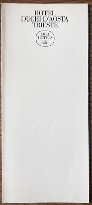 CIGA HOTELS - HOTEL DUCHI D'AOSTA -TRIESTE - ENGLISH TEXT-HOTEL VINTAGE BROCHURE