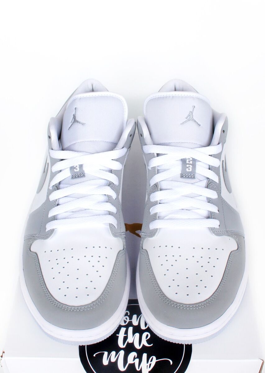 Nike Air Jordan 1 Retro Low W Wolf Grey Aluminium Blue UK 5 Nike Air Jordan 1 Retro Low W Wolf Grey Aluminium Blue UK 5