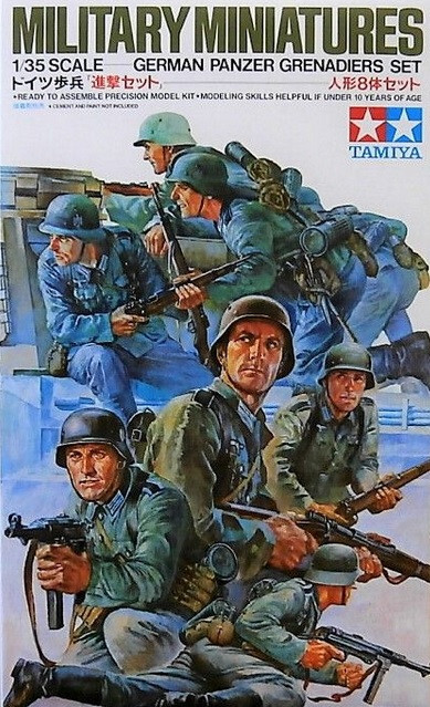 Set de 8 Figurines Grenardiers allemands Tamiya 300035061-1:35 WWII