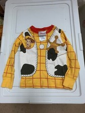 Disney Store Pixar Toy Story 2/3 Boys Woody Pajama Top Sheriff Yellow Red Black