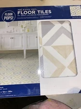 Floor Pops! Peel & Stick Vinyl Floor Tiles 10 Pack 12" x 12" x .07" Rigel Design