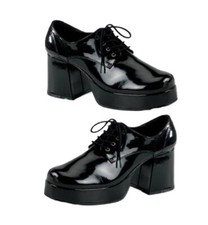 Disco Shoes - Black - 1970s - Platform Oxford - Costume Accessories - 4 Sizes