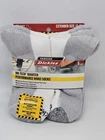 Dickies Men Dri-tech Quarter Performance Work Socks White 5-Pr Extended Sz 12-15