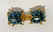 Vintage Enamel Ladybug Entomologist Insect Belt Buckle
