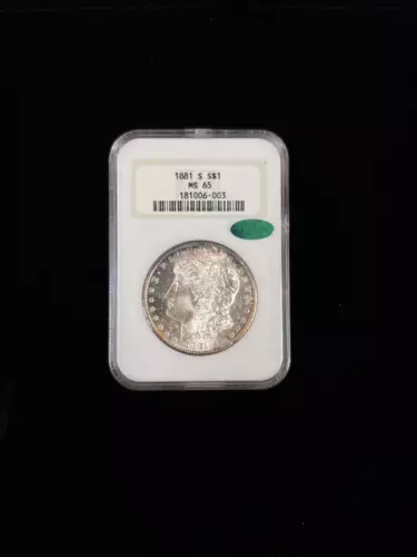 1881 s morgan silver dollar ms65 ngc