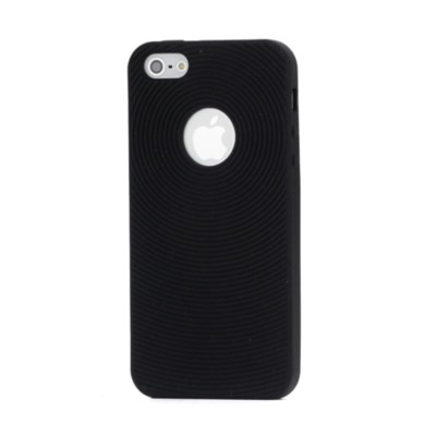 Apple iPhone SE 5 5S Soft Silikon Case Swirling Kreis Finger Print Muster Hülle