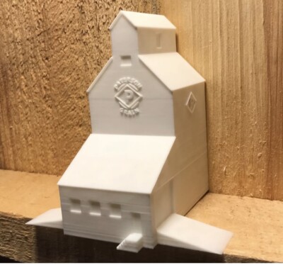 n scale railroad grain elevator 3d printed unpainted