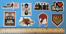Classic Rock Vinyl Sticker Lot 8 Stickers 