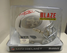 Dexter Carter Signed Rare Ice white Alternate Mini Helmet 