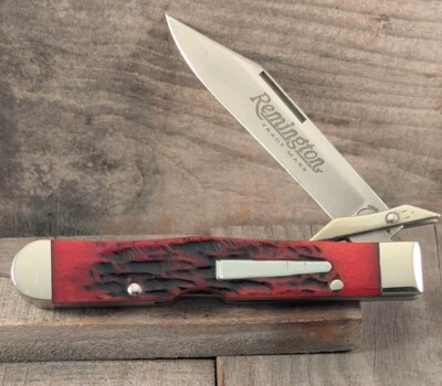 RARE Remington USA Beautiful Red Jigged Bone 4.5