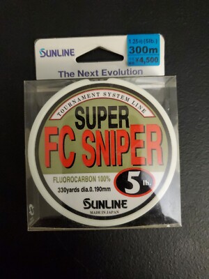 Sunline Super FC Sniper Fluorocarbon Fishing Line (Natural Clear) - 5lb, 330 Yds