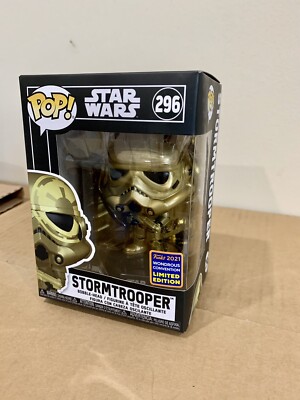 Funko Pop! Star Wars #296 Metallic Stormtrooper 2021 WonderCon Target In  Hand | eBay