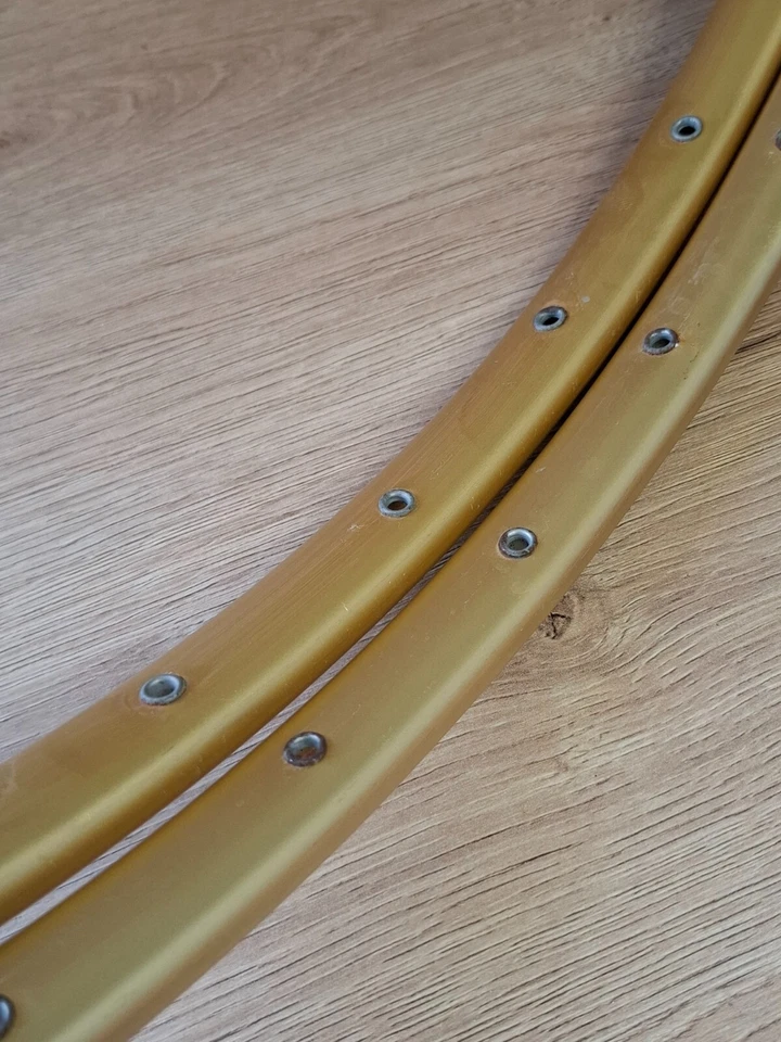 Retro Bicycle Parts NOS MAVIC OR 7 Set of Rims 28" 700C 32H Gold - Image 4 of 4