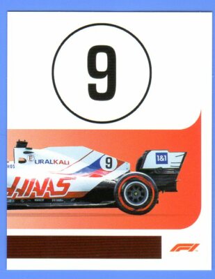 2021 TOPPS Official F1 Sticker Formula 1 #196 Uralkali Haas 9 - Nikita MAZEPIN 